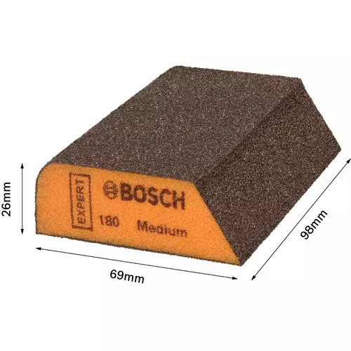 BOSCH Penový brúsny blok EXPERT Combi S470, 69 x 97 x 26 mm, stredný (4)