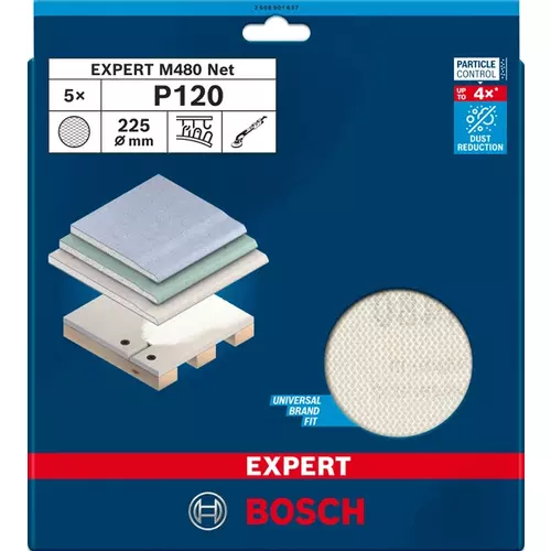 BOSCH Brúsna mriežka EXPERT M480, 225 mm, G 120, 5 ks (3)