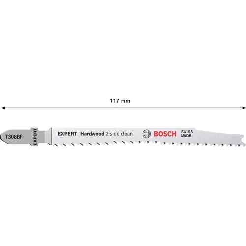 BOSCH Pílový list EXPERT Hardwood 2-side clean T 308 BF do priamočiarej píly , 2 ks (3)