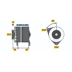 Alternátor BOSCH 0 986 035 740