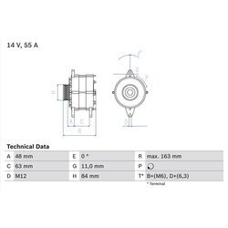 Alternátor BOSCH 0 986 035 760