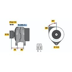 Alternátor BOSCH 0 986 037 071