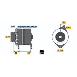 Alternátor BOSCH 0 986 037 241