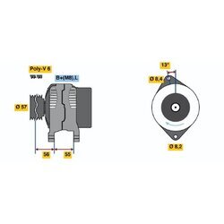 Alternátor BOSCH 0 986 041 100