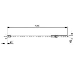 Ťažné lanko parkovacej brzdy BOSCH 1 987 482 273