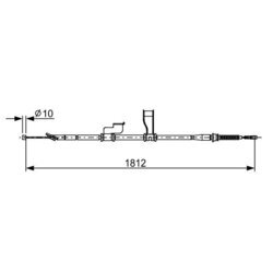 Ťažné lanko parkovacej brzdy BOSCH 1 987 482 616
