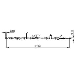 Ťažné lanko parkovacej brzdy BOSCH 1 987 482 918