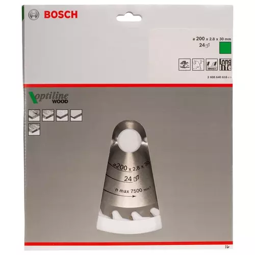 BOSCH Kotúč PRO Wood na drevo pre okružné píly, 200 x 2,8 x 30 mm (20)