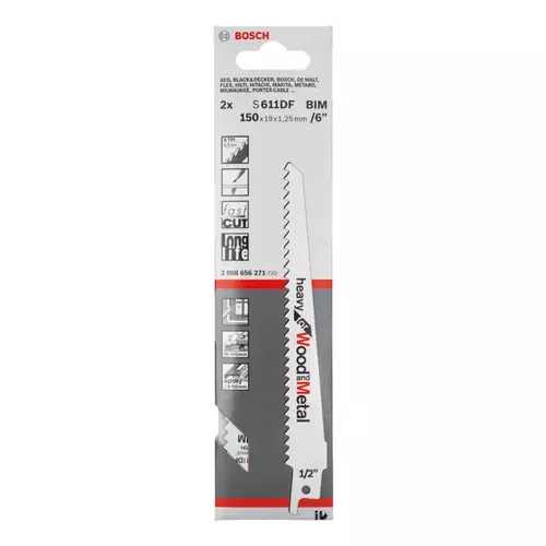 BOSCH Pílový list PRO Window Demolition S 611 DF 1,25 x 19 x 150 mm, 2 ks (13)