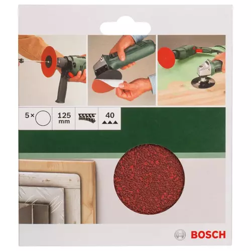 BOSCH 5-diel. sada brúsnych listov pre uhlové brúsky a vŕtačky (3)