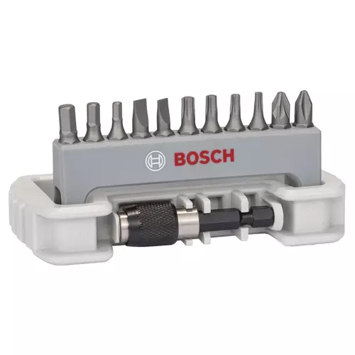 BOSCH 11-dielna sada skrutkovacích bitov s držiakom bitov PH/PZ/T/S/HEX