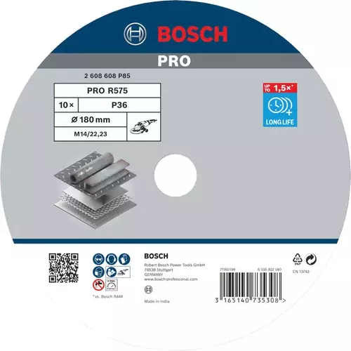 BOSCH Fíbrový kotúč PRO R575, 180 mm, G36 (3)