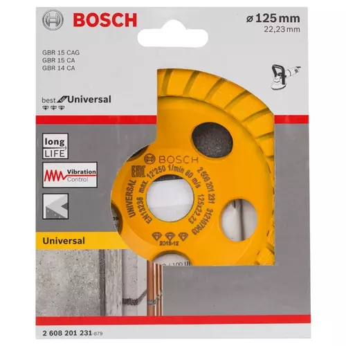 BOSCH Brúsna hlava PRO Multi Material, 5 x 125 x 22,23 mm (34)