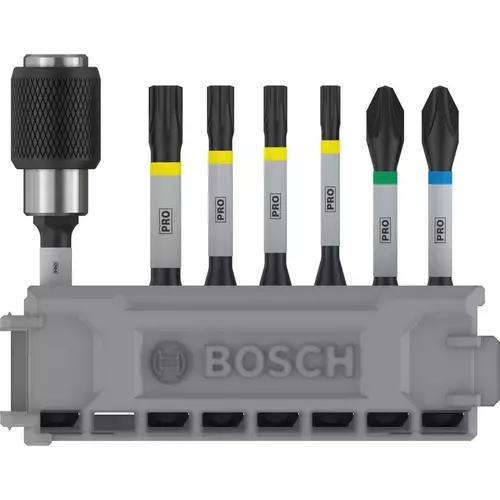 BOSCH Sada PRO Impact Set s držiakom bitov Quick Change a Pick and Click balením, PH2, PZ2, T15, T20, T25, T30, QC BH, 50 mm, 8 ks (5)