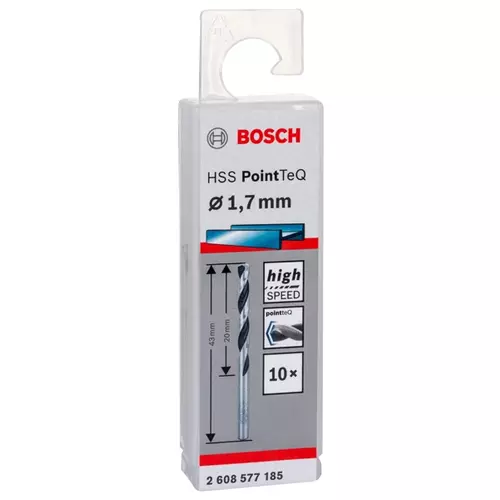 BOSCH Skrutkovitý vrták HSS PointTeQ 1,7 mm