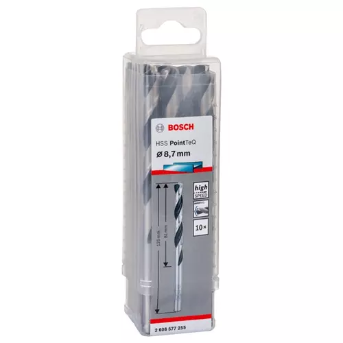 BOSCH Skrutkovitý vrták HSS PointTeQ 8,7 mm