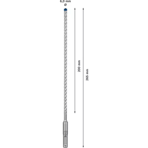 BOSCH Príklepový vrták EXPERT SDS plus-7X, 6 x 200 x 265 mm