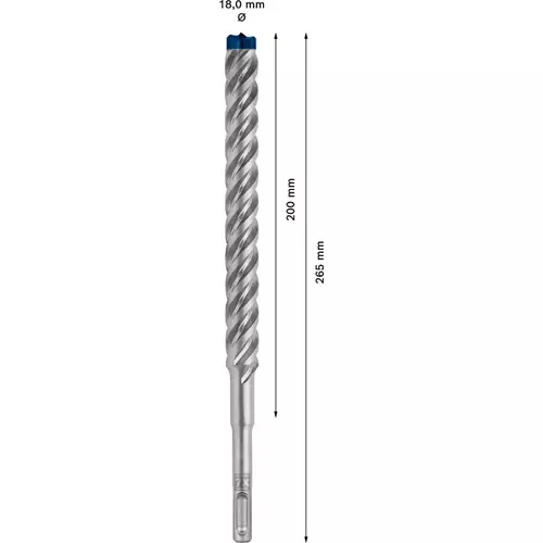 BOSCH Príklepový vrták EXPERT SDS plus-7X, 18 x 200 x 250 mm