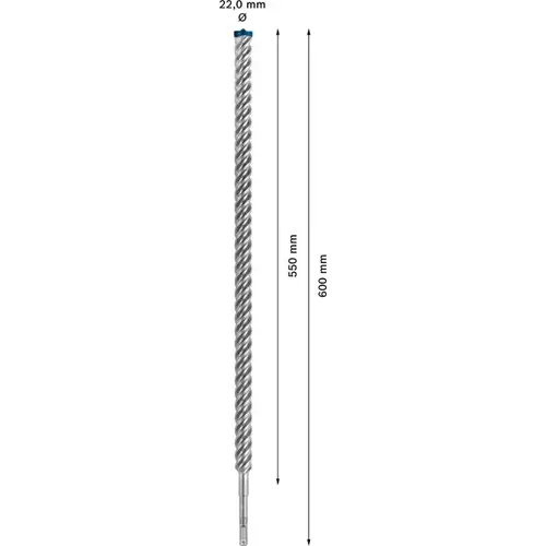 BOSCH Príklepový vrták EXPERT SDS plus-7X, 22 x 550 x 600 mm