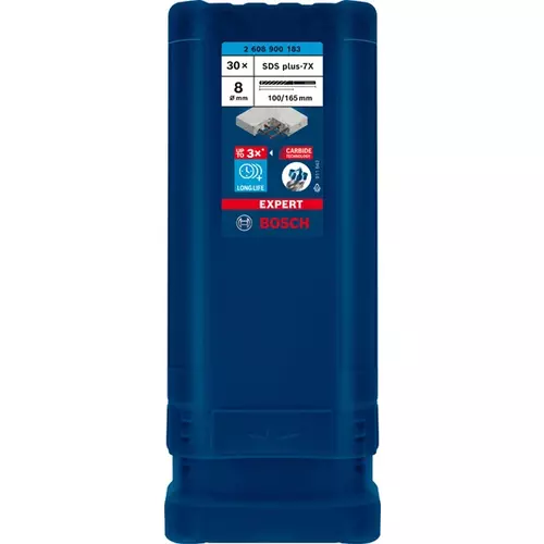 BOSCH Príklepový vrták EXPERT SDS plus-7X, 8 x 100 x 165 mm, 30 ks (2)