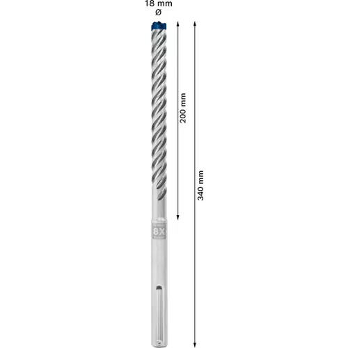 BOSCH Príklepový vrták EXPERT SDS max-8X 18 x 200 x 340 mm, 5 ks