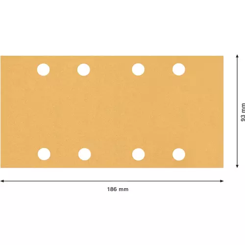 BOSCH Brúsny papier EXPERT C470 s 8 otvormi pre orbitálne brúsky 93 × 186 mm, zrnitosť 120, 10 ks (4)