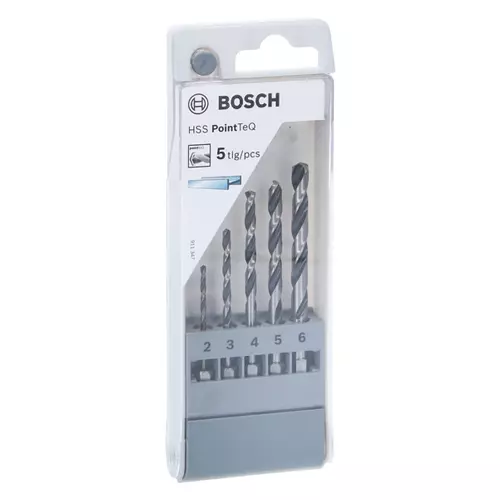 BOSCH 5-dielna sada vrtákov HSS PointTeQ so šesťhrannou stopkou, 2 – 6 mm (3)