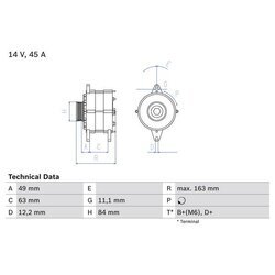 Alternátor BOSCH 0 986 033 880