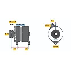 Alternátor BOSCH 0 986 036 780