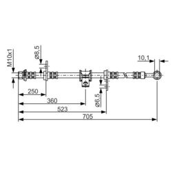 Brzdová hadica BOSCH 1 987 476 755