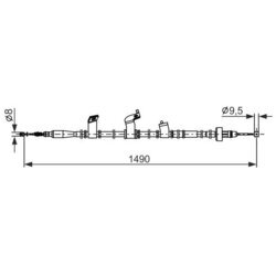 Ťažné lanko parkovacej brzdy BOSCH 1 987 482 844 - obr. 4