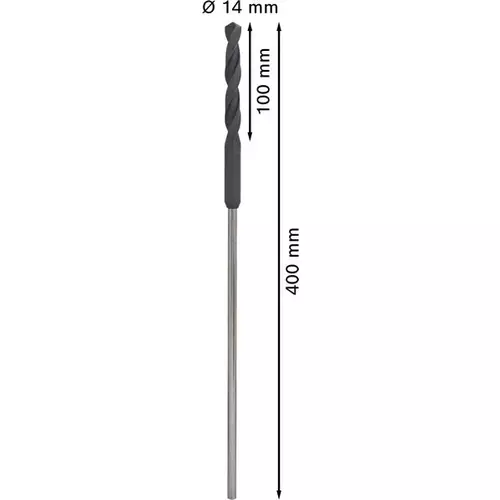 BOSCH Montážny vrták do dreva PRO Wood HSS, 14 x 100 x 400 mm