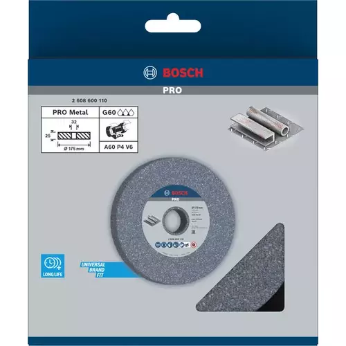 BOSCH Brúsny kotúč PRO Metal, 175 x 25 x 32 mm, G60 (3)