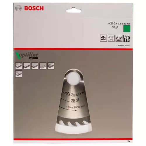 BOSCH Kotúč PRO Wood na drevo pre okružné píly, 210 x 2,8 x 30 mm (20)