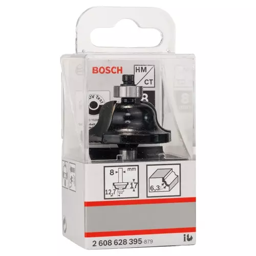 BOSCH Fréza na vytváranie hrán B, 8 mm, r1 = 6,3 mm, b = 12,7 mm, l = 17 mm, g = 61 mm (3)