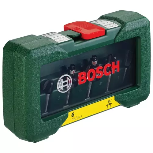 BOSCH 6-dielna sada TC fréz (1/4