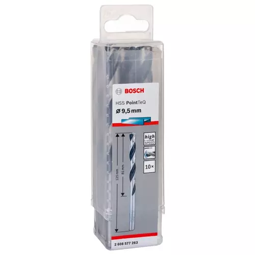 BOSCH Skrutkovitý vrták HSS PointTeQ 9,5 mm (2)