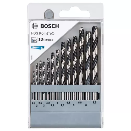 BOSCH 13-dielna sada špirálových vrtákov HSS PointTeQ, 1,5 – 6,5 mm (2)