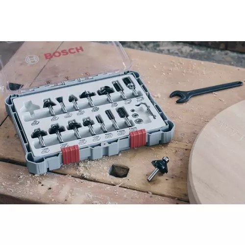 BOSCH Sada frézovacích bitov, rovný 8 mm driek (9)