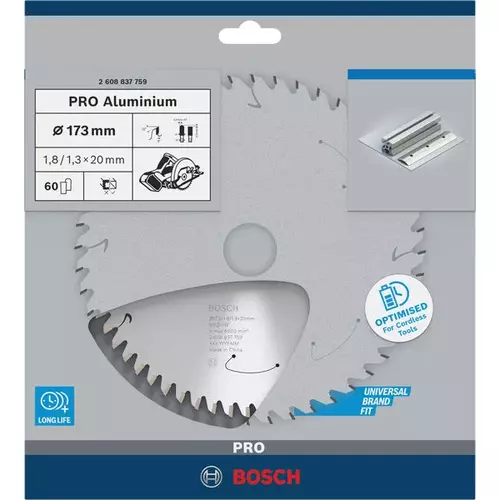 BOSCH Kotúč PRO Aluminium cordless na hliník pre akumulátorové okružné píly, 173 x 1,8 x 20 mm (4)