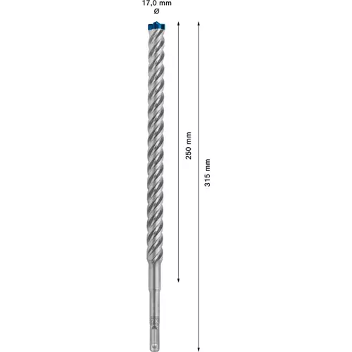 BOSCH Príklepový vrták EXPERT SDS plus-7X, 17 x 250 x 315 mm