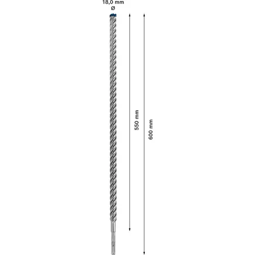 BOSCH Príklepový vrták EXPERT SDS plus-7X, 18 x 550 x 600 mm