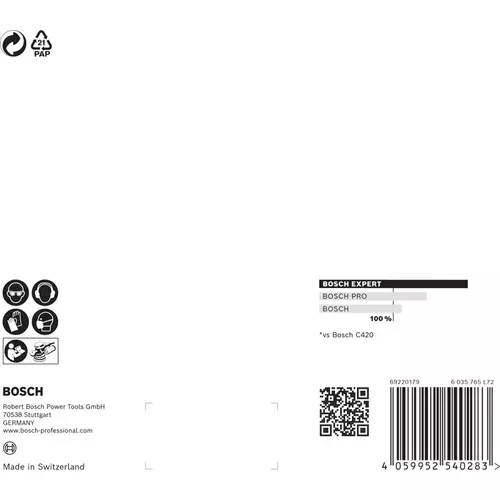 BOSCH Brúsny papier EXPERT M480 pre excentrické brúsky, 150 mm, zrnitosť 100, 5 ks (6)