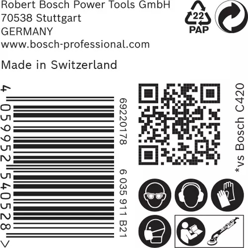 BOSCH Brúsny papier EXPERT M480 pre brúsky na sadrokartón, 225 mm, zrnitosť 320, 25 ks (6)