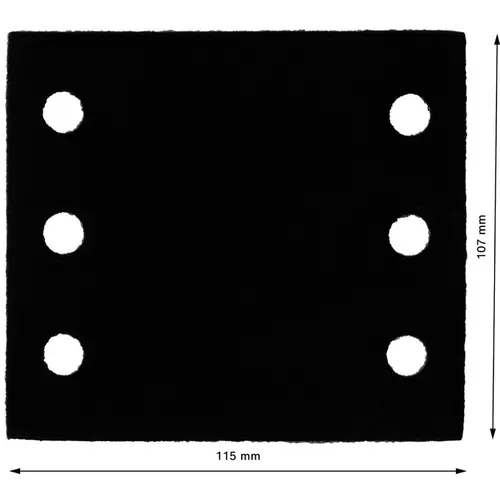 BOSCH Ochrana podložky 115 × 107 mm, 2×