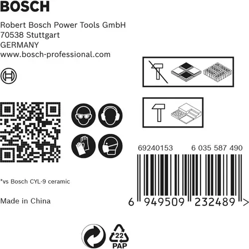 BOSCH 5-dielna zmiešaná sada vrtákov EXPERT HEX-9 HardCeramic 6 mm (2)