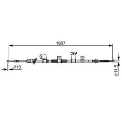 Ťažné lanko parkovacej brzdy BOSCH 1 987 482 569