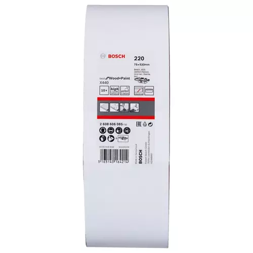 BOSCH Brúsny pás PRO X440, 75 × 533 mm, G220, 10 ks (14)