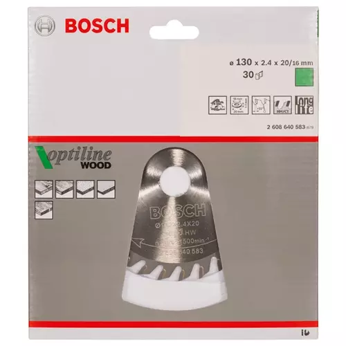 BOSCH Kotúč PRO Wood na drevo pre okružné píly, 130 x 2,4 x 20 mm (20)