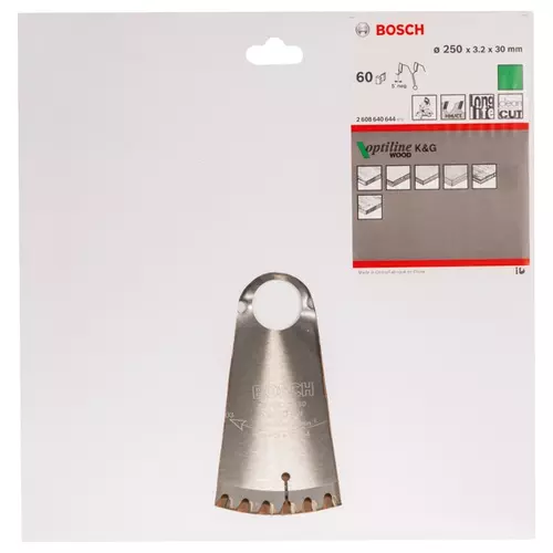 BOSCH Kotúč PRO Wood na drevo pre okružné píly, 250 x 3,2 x 30 mm (30)